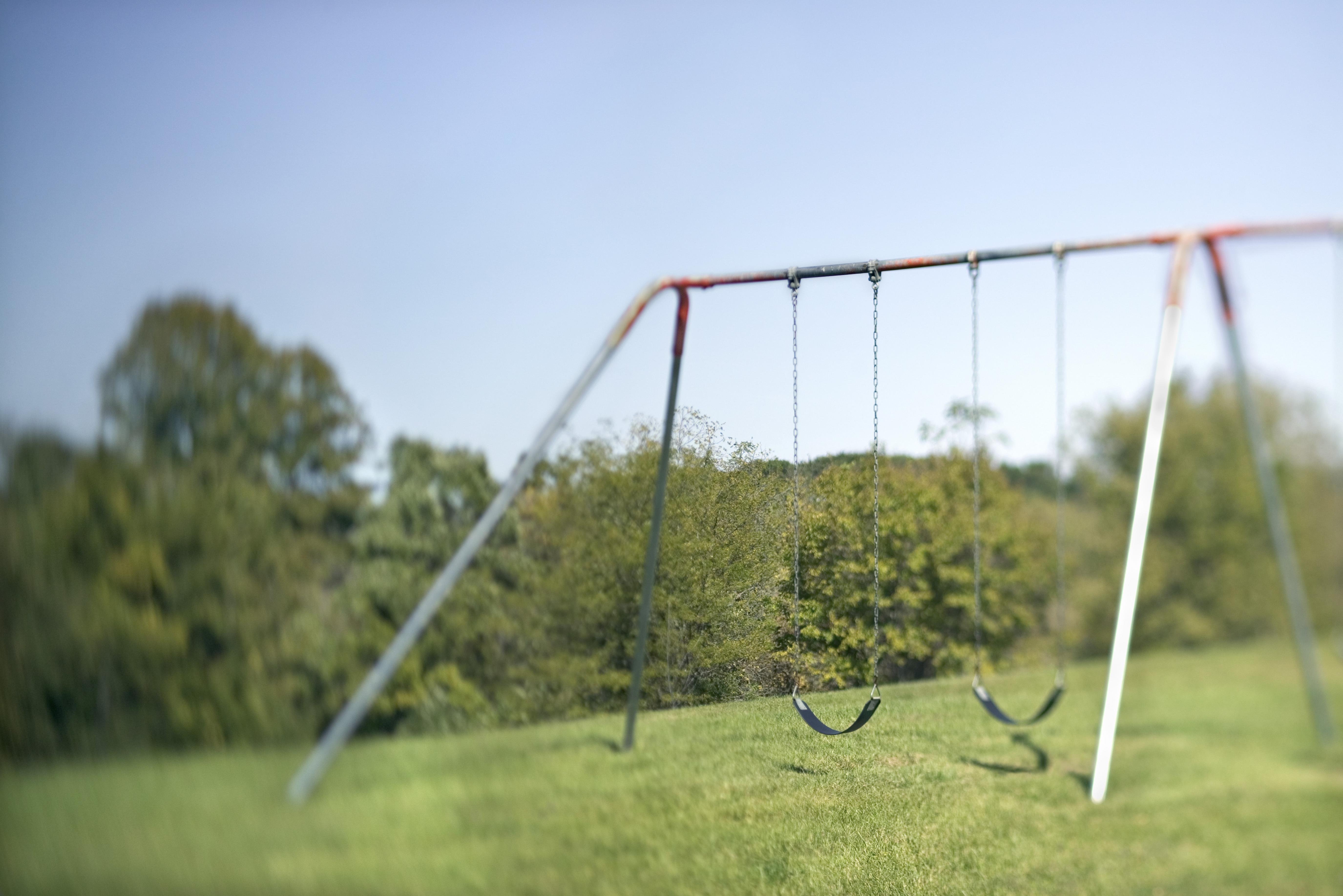 Swing set in park