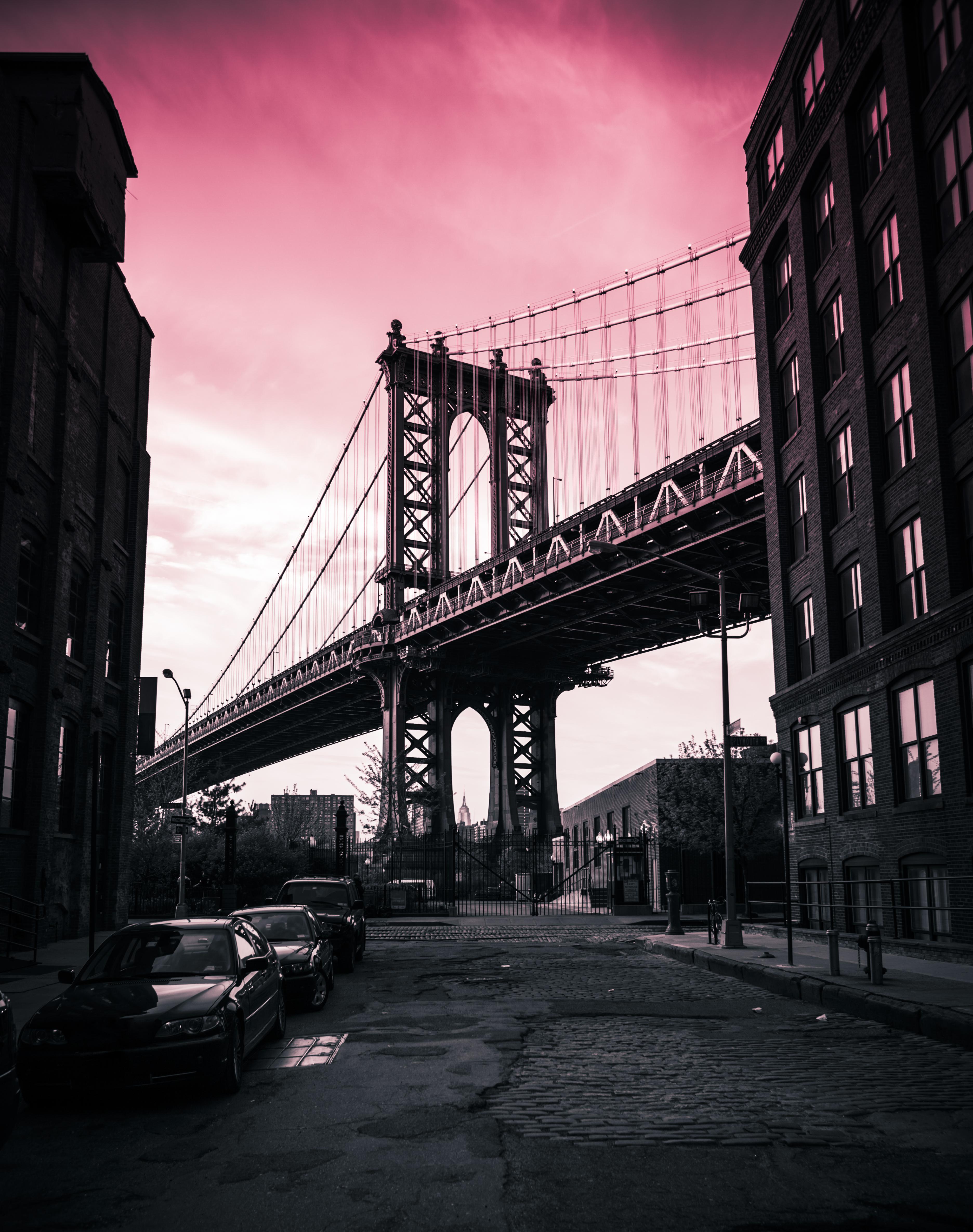 Manhattan Bridge Toned Black and White